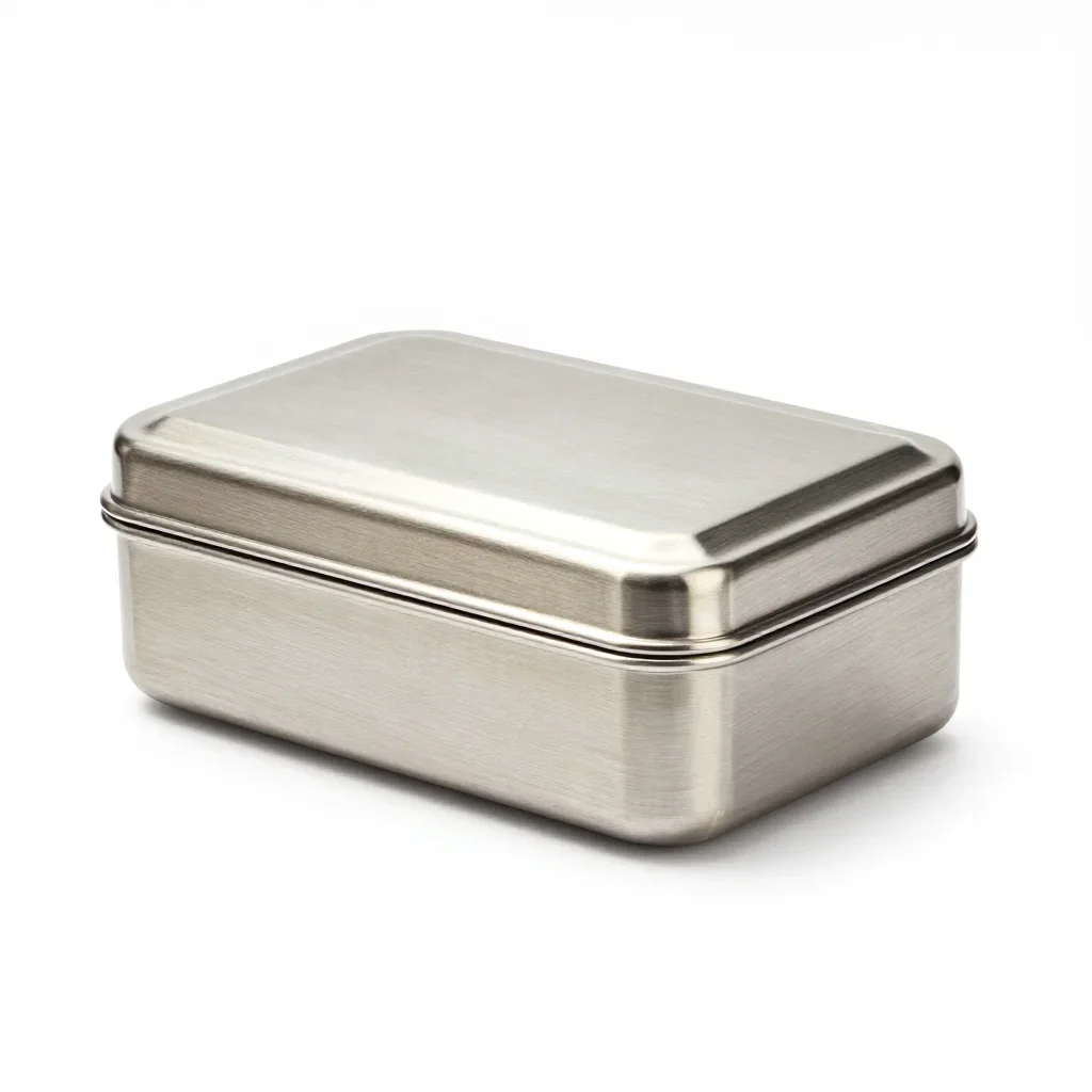 Scandinavian lunch box isolated on a white background