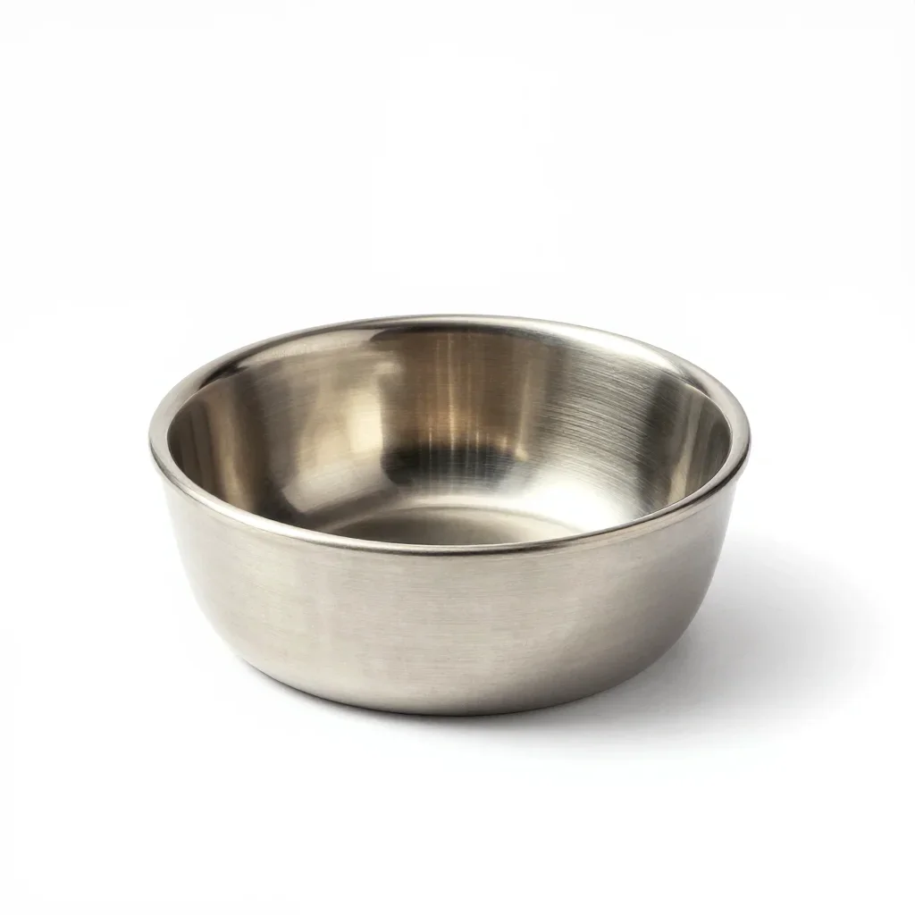 Scandinavian pet bowl isolated on a white background