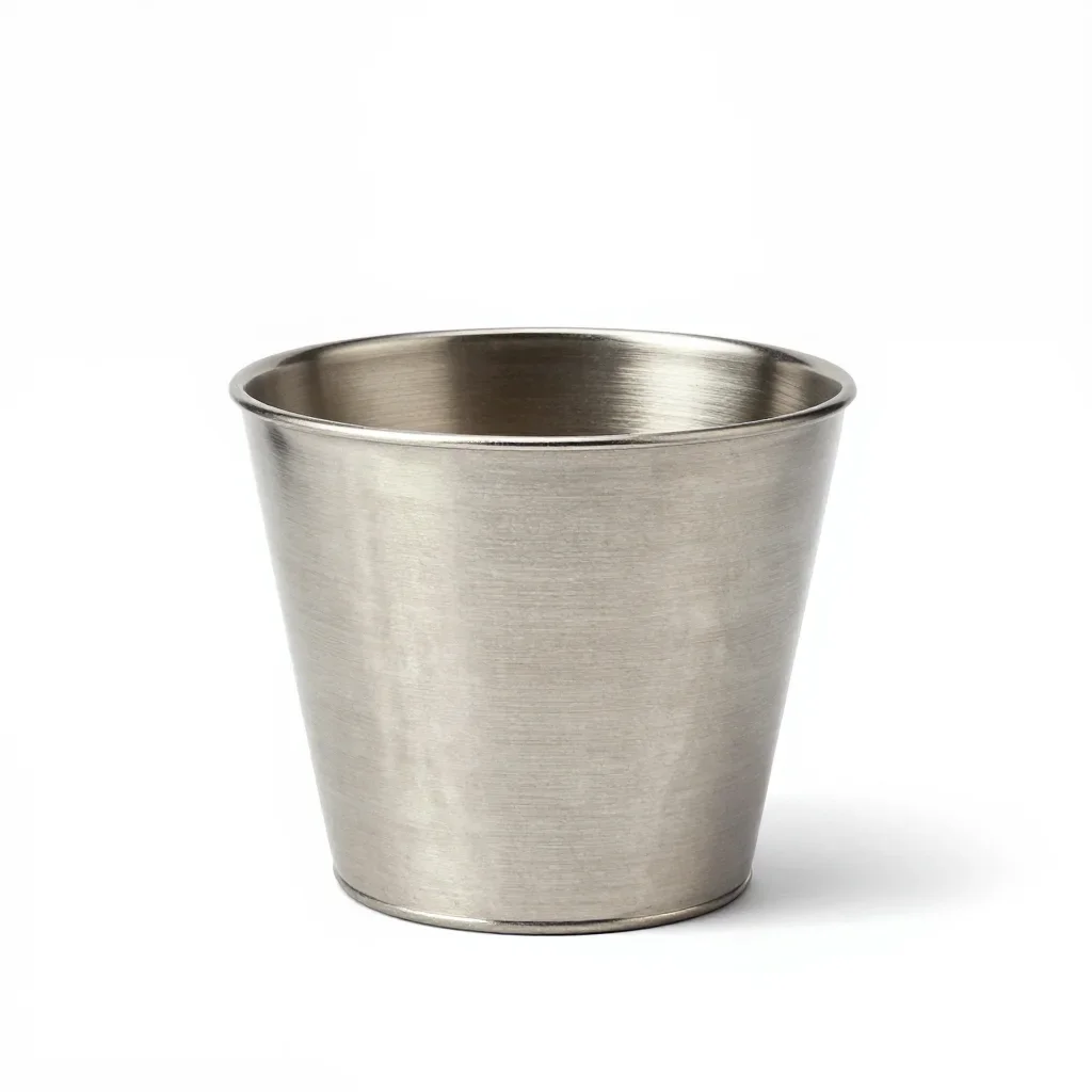 Scandinavian plant pot isolated on a white background