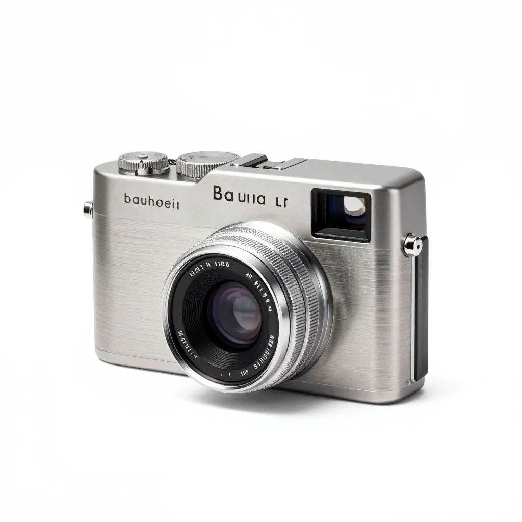 Bauhaus camera isolated on a white background
