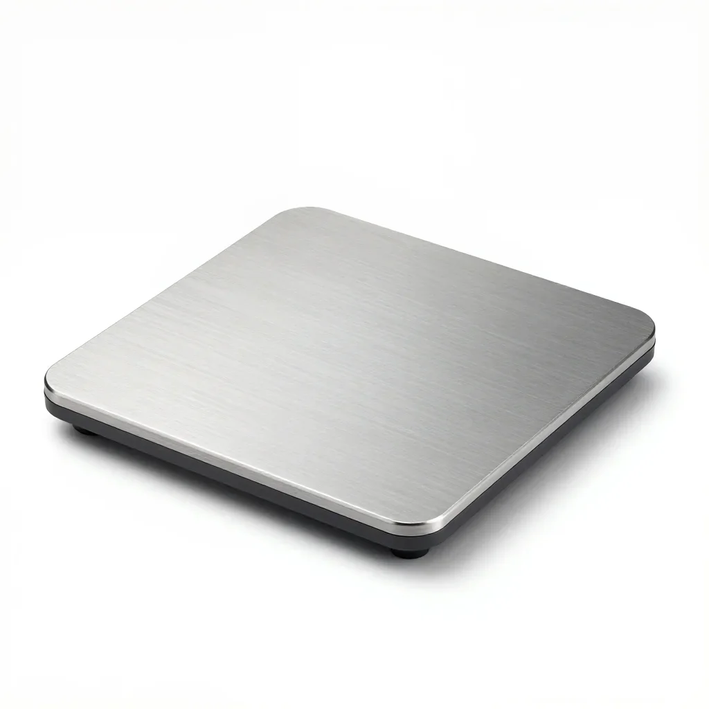 Brutalist digital scale isolated on a white background