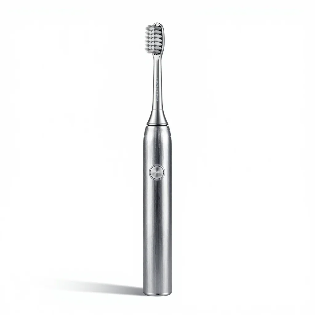 Brutalist electric toothbrush isolated on a white background
