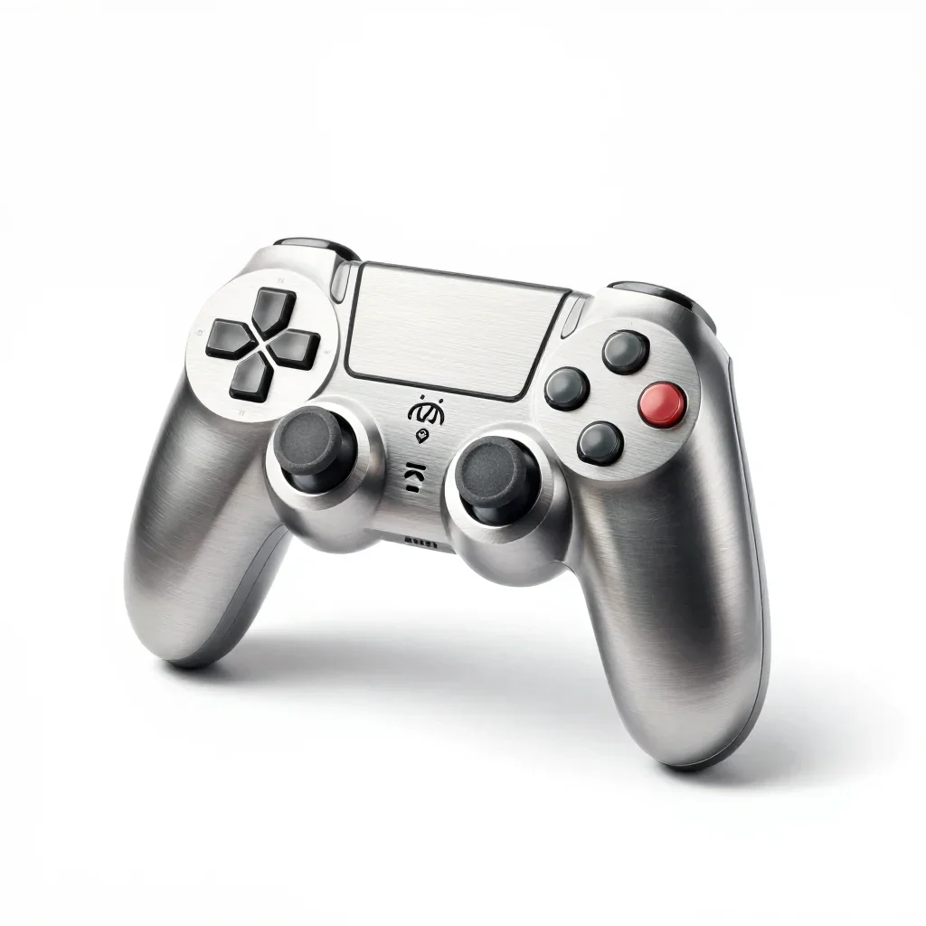 Brutalist game controller isolated on a white background