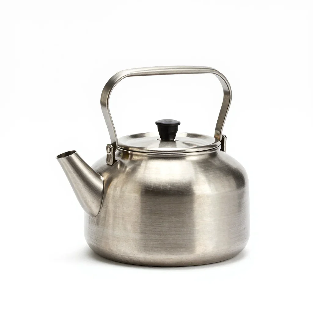 Brutalist kettle isolated on a white background