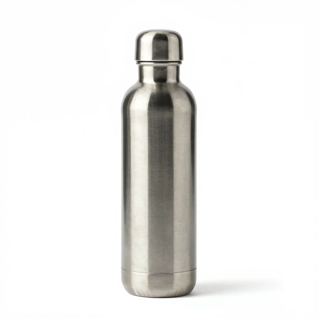 Brutalist water bottle isolated on a white background