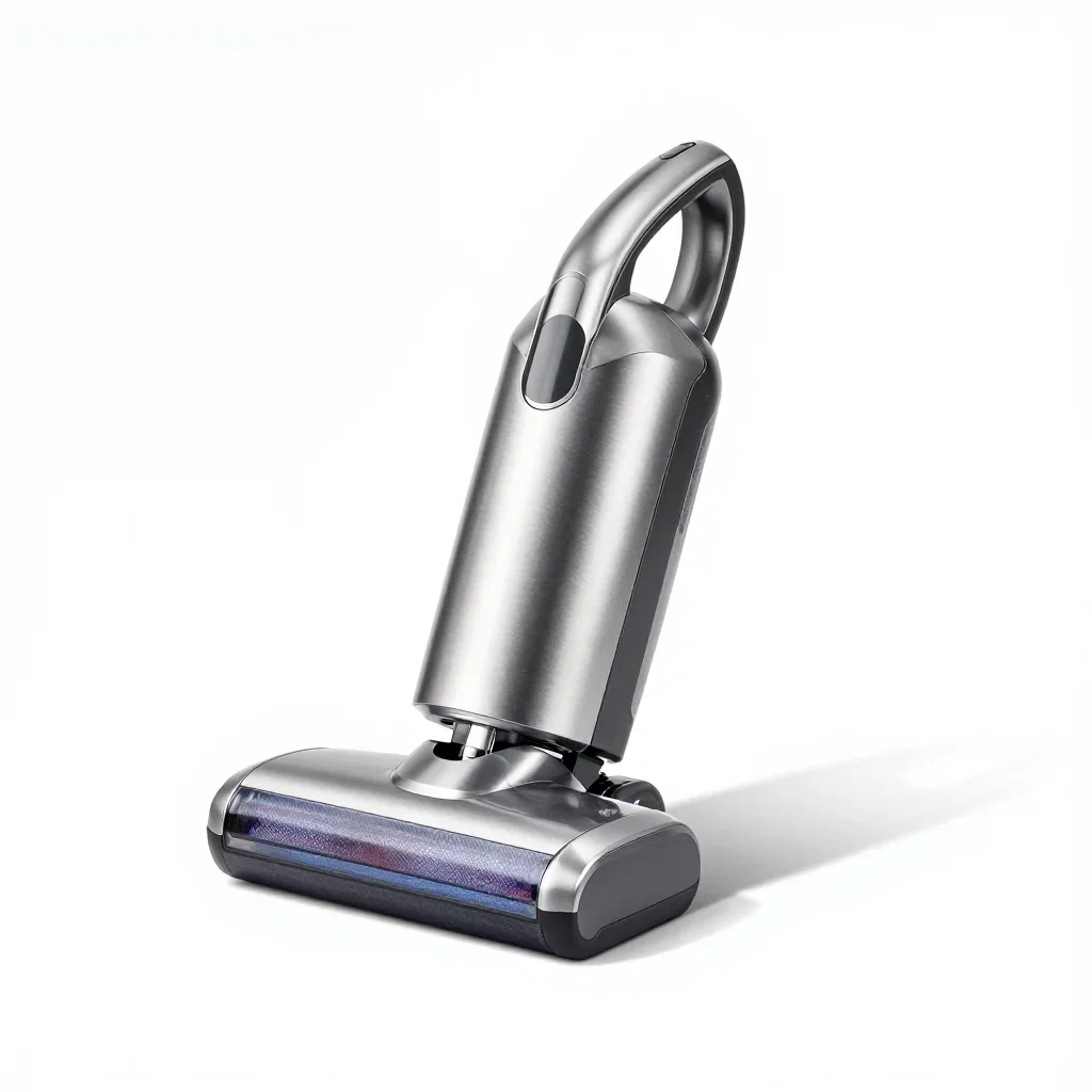 Compact travel handheld vacuum isolated on a white background