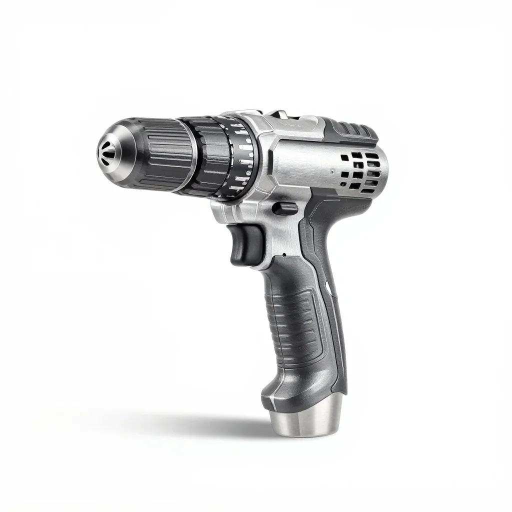 Compact travel power drill isolated on a white background