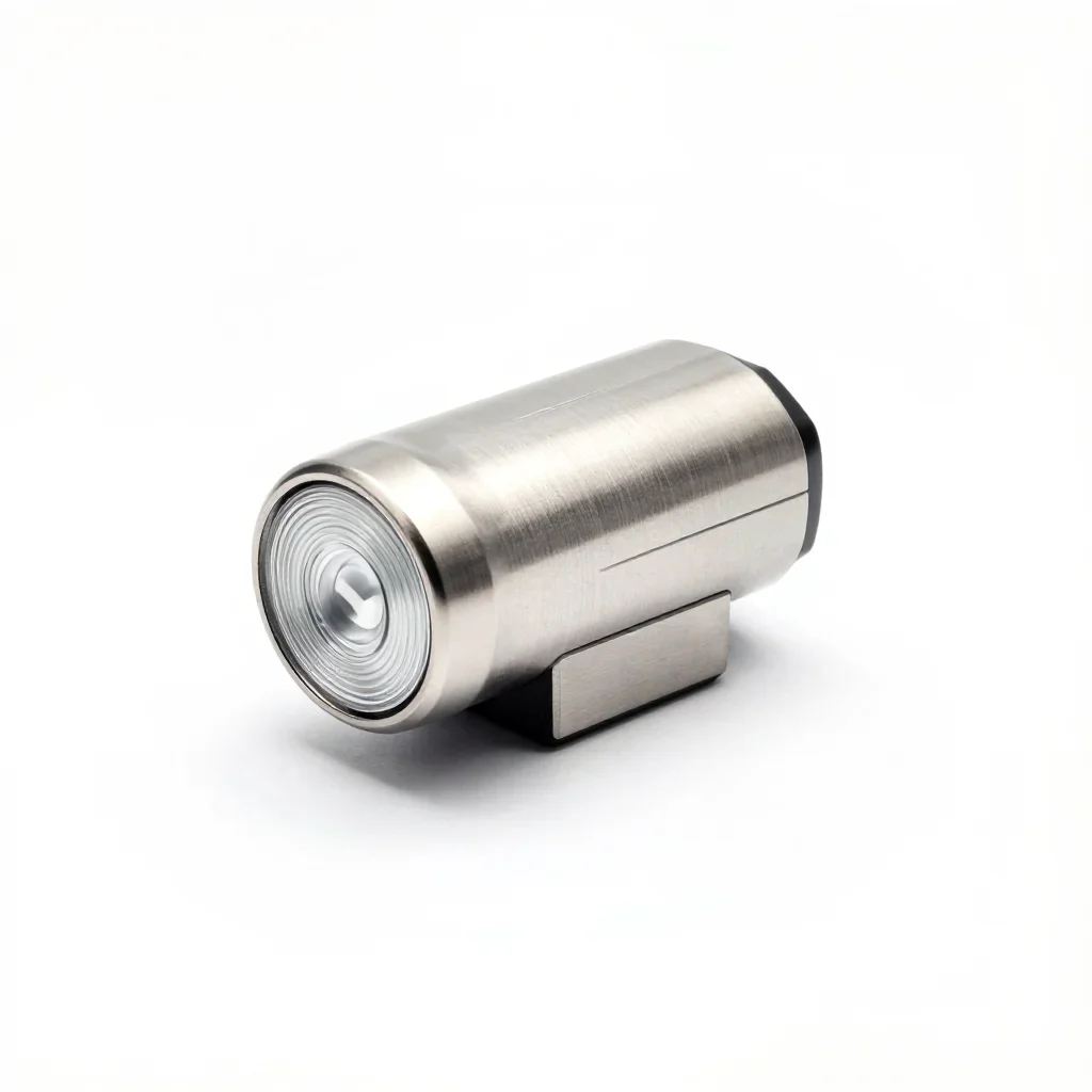 Minimalist bike light isolated on a white background