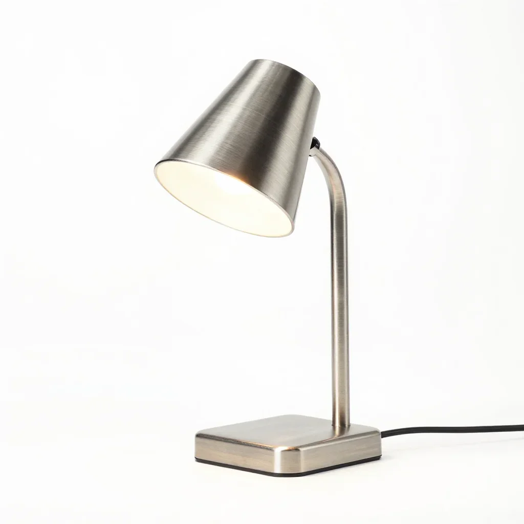 Minimalist desk lamp isolated on a white background