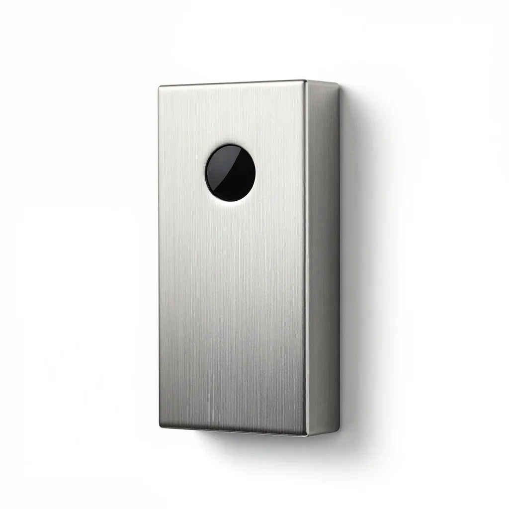 Minimalist doorbell isolated on a white background