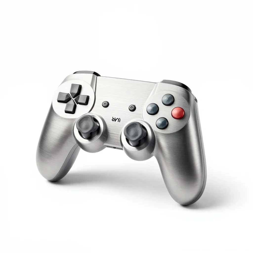 Minimalist game controller isolated on a white background