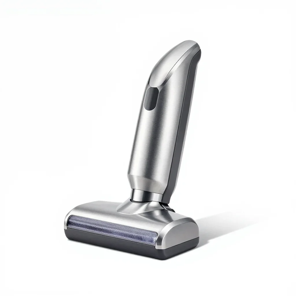 Minimalist handheld vacuum isolated on a white background