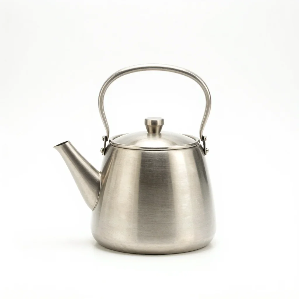 Minimalist kettle isolated on a white background