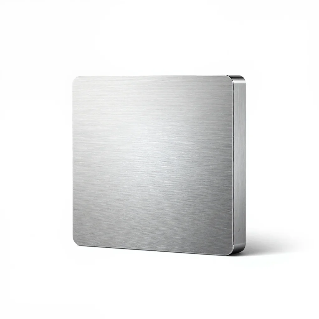 Minimalist smart thermostat isolated on a white background