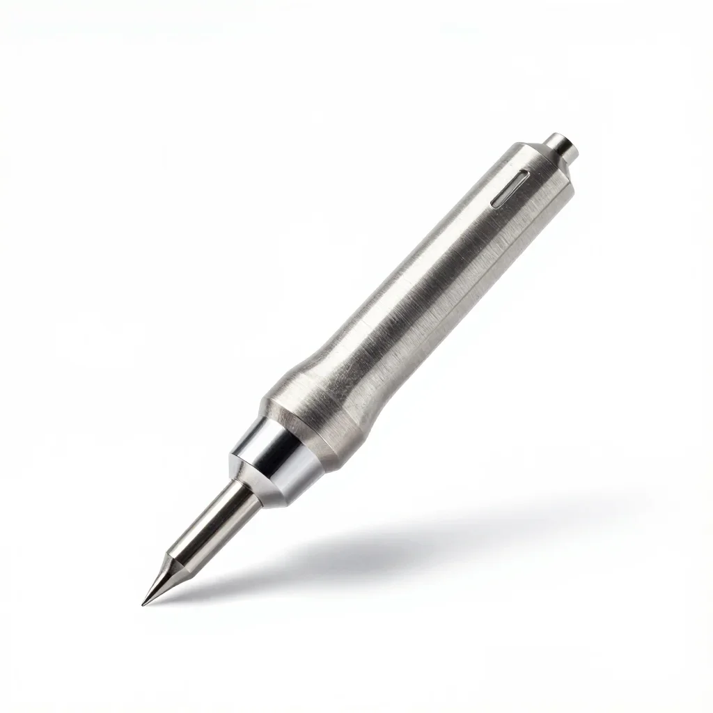 Minimalist soldering iron isolated on a white background