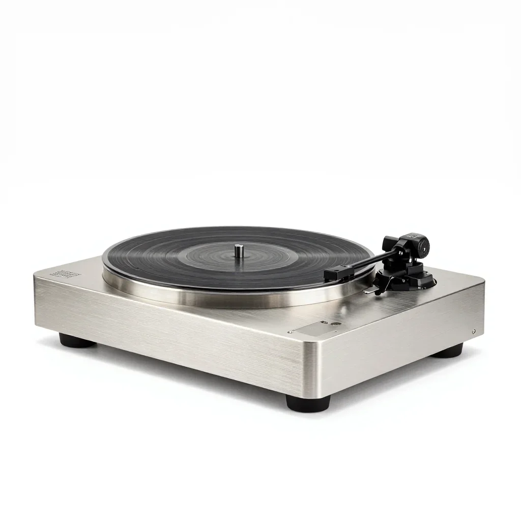 Modular record player isolated on a white background