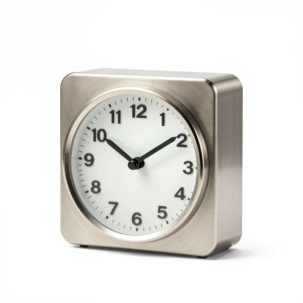 Playful desk clock isolated on a white background