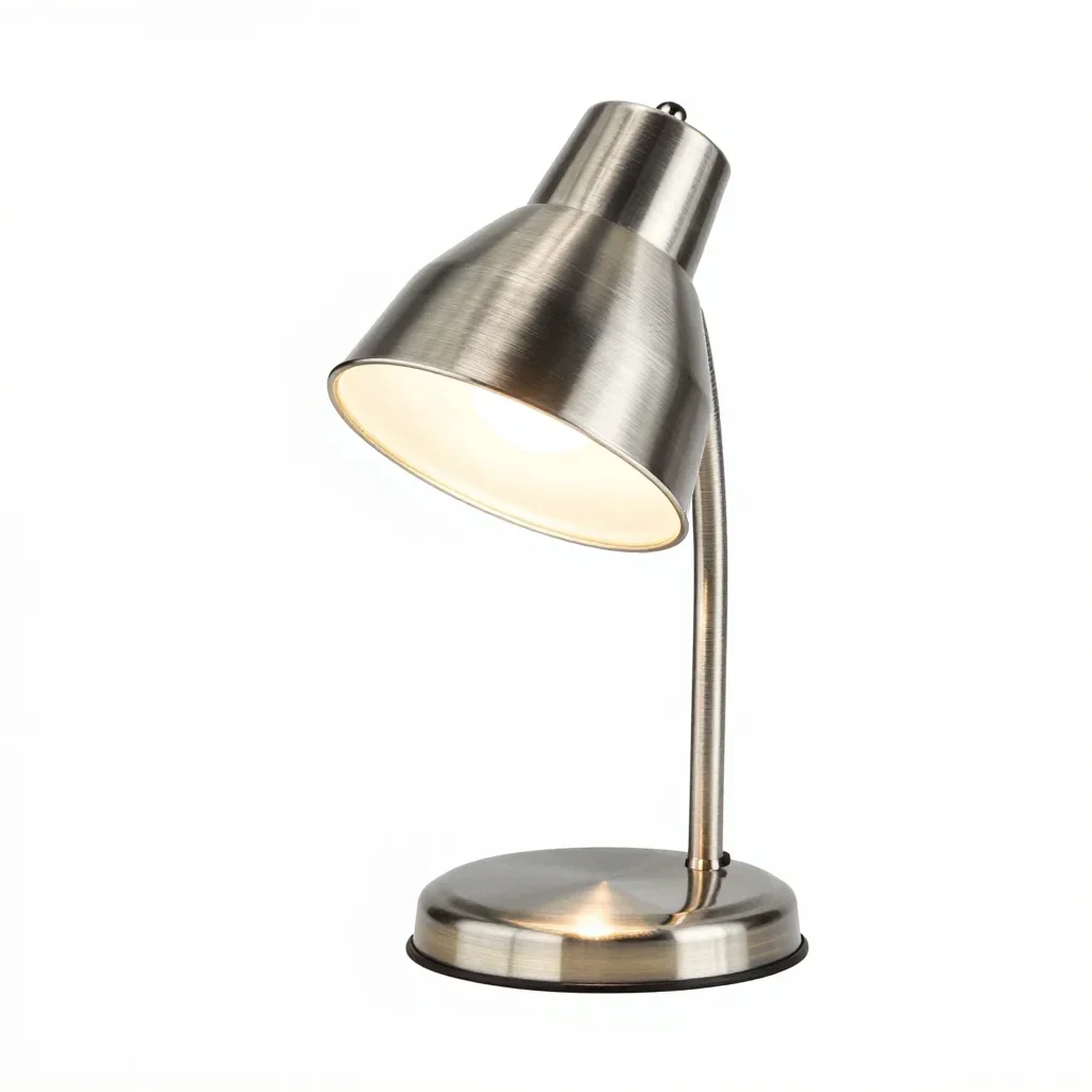 Playful desk lamp isolated on a white background