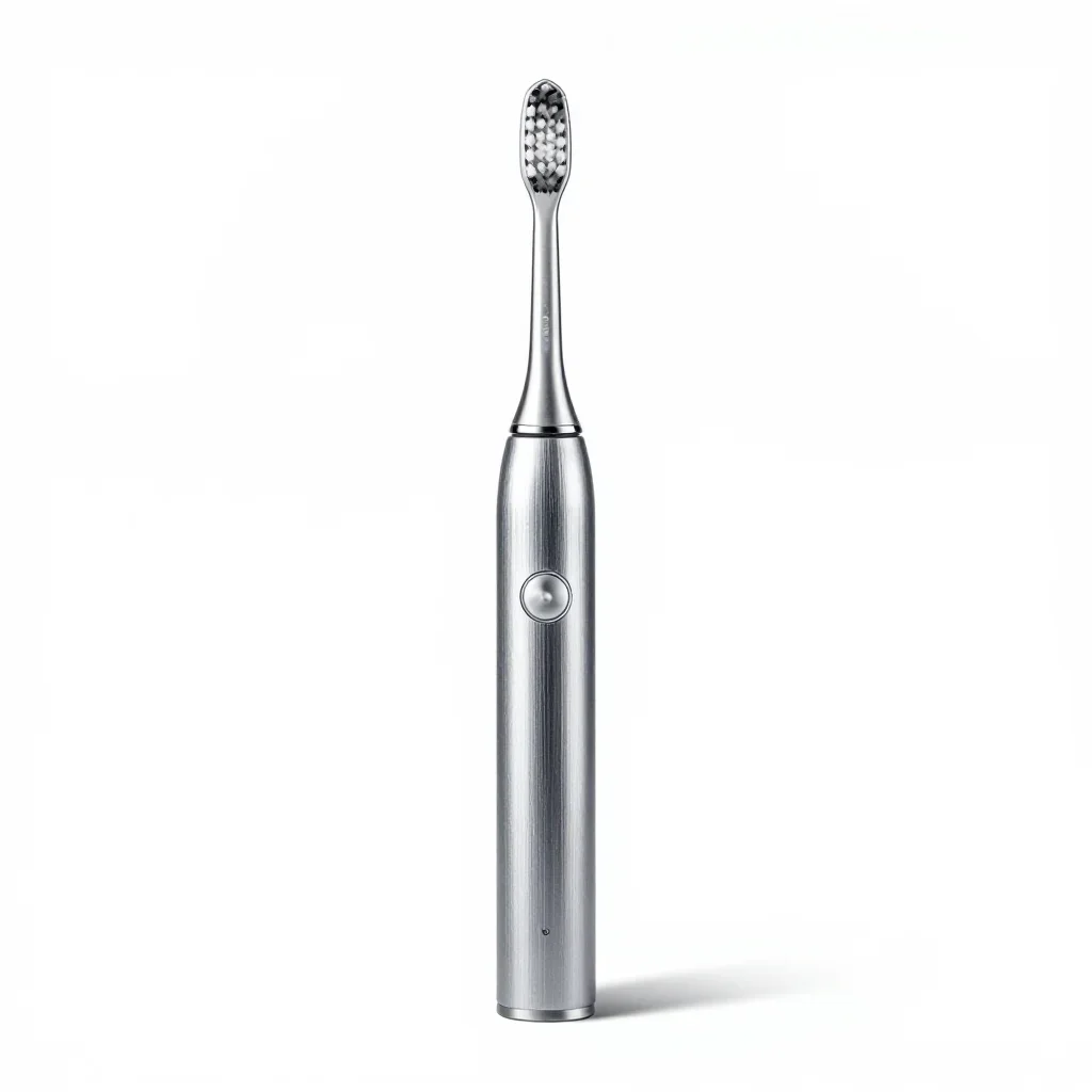 Playful electric toothbrush isolated on a white background