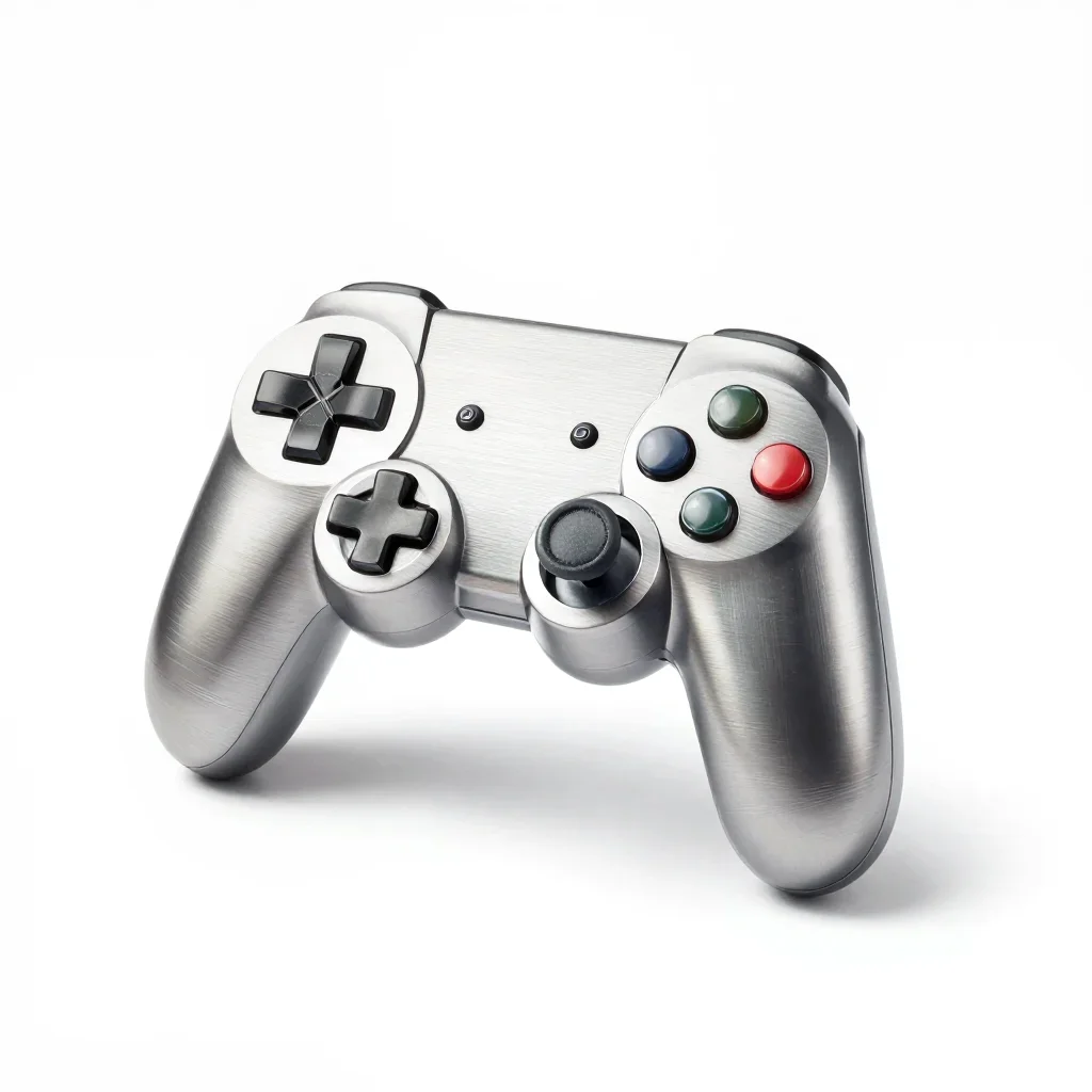 Playful game controller isolated on a white background