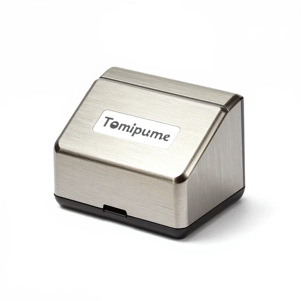 Playful label printer isolated on a white background