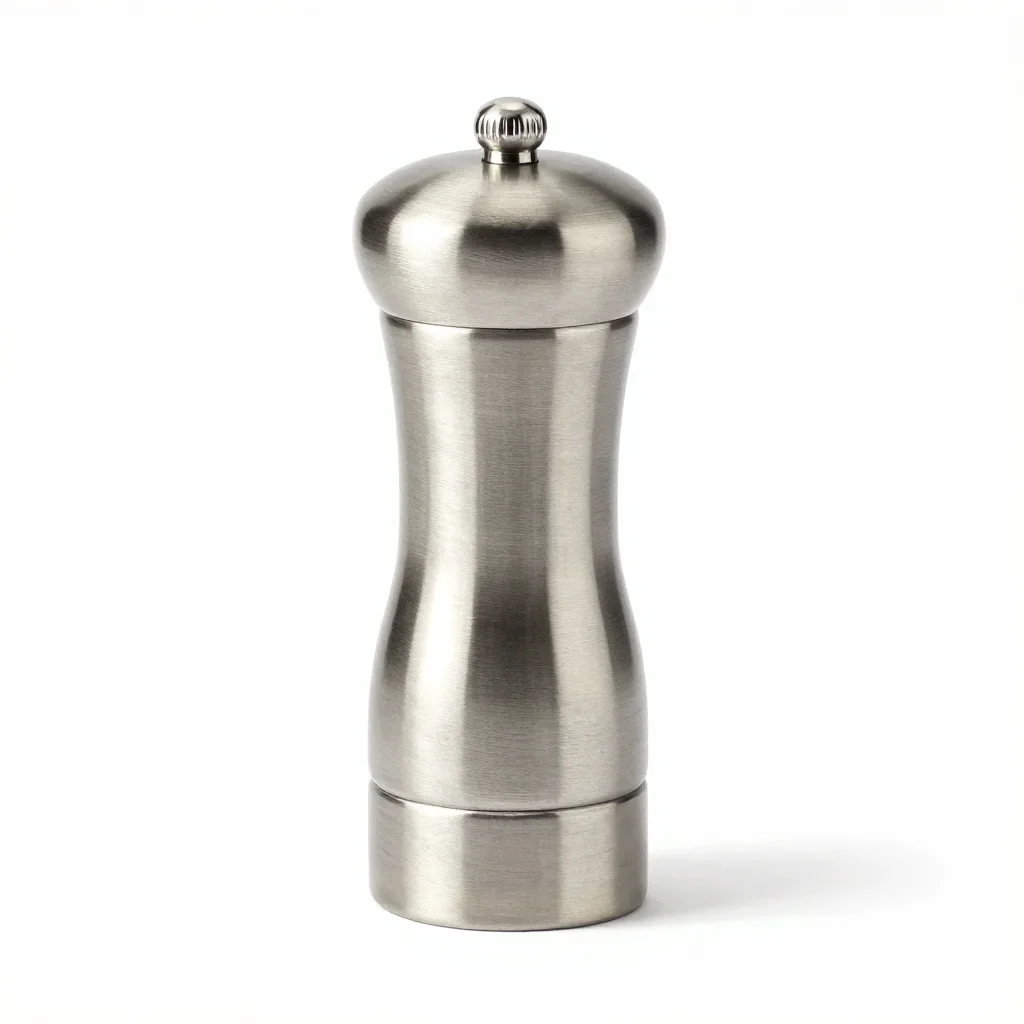 Playful pepper mill isolated on a white background