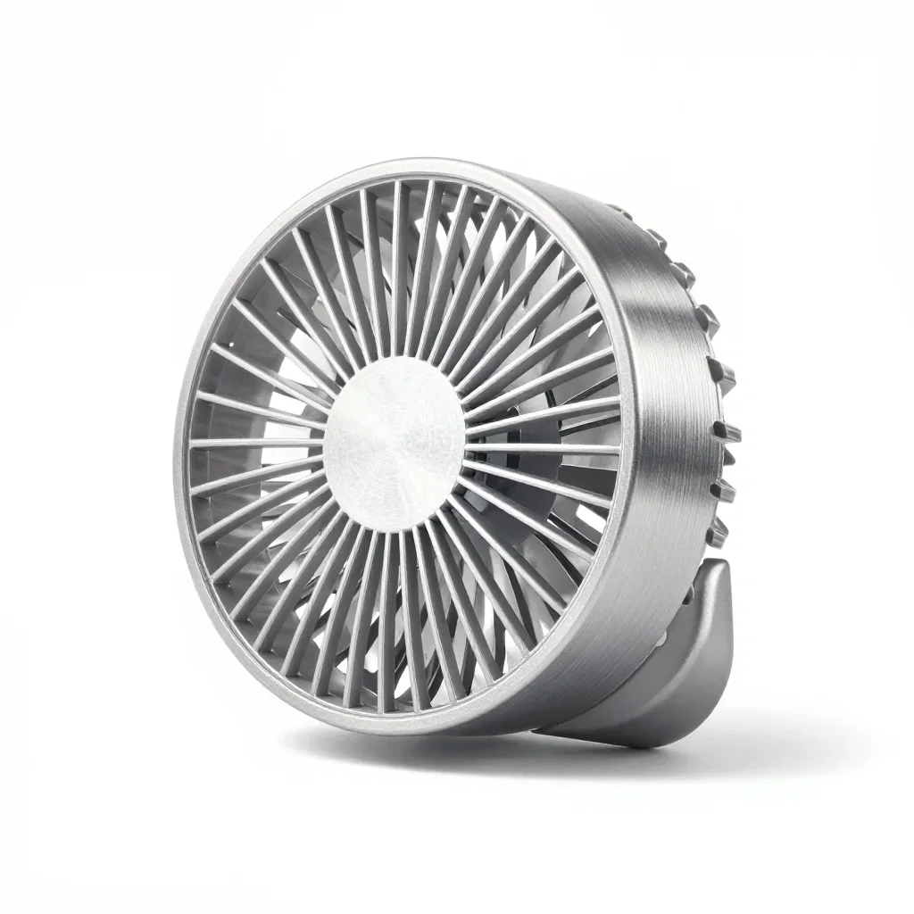 Playful portable fan isolated on a white background