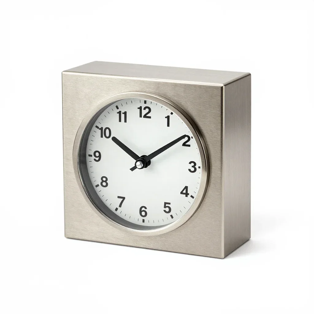 Premium luxury desk clock isolated on a white background