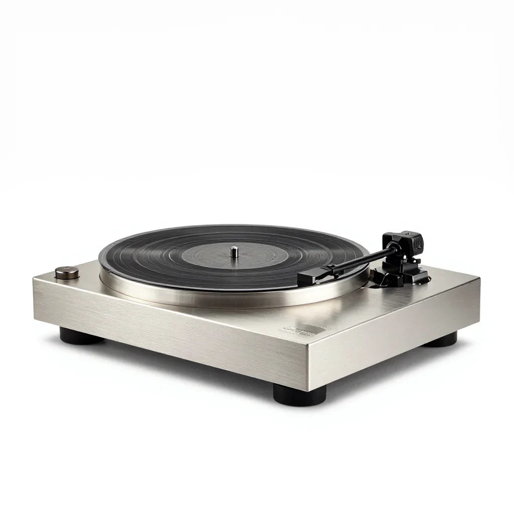 Premium luxury record player isolated on a white background