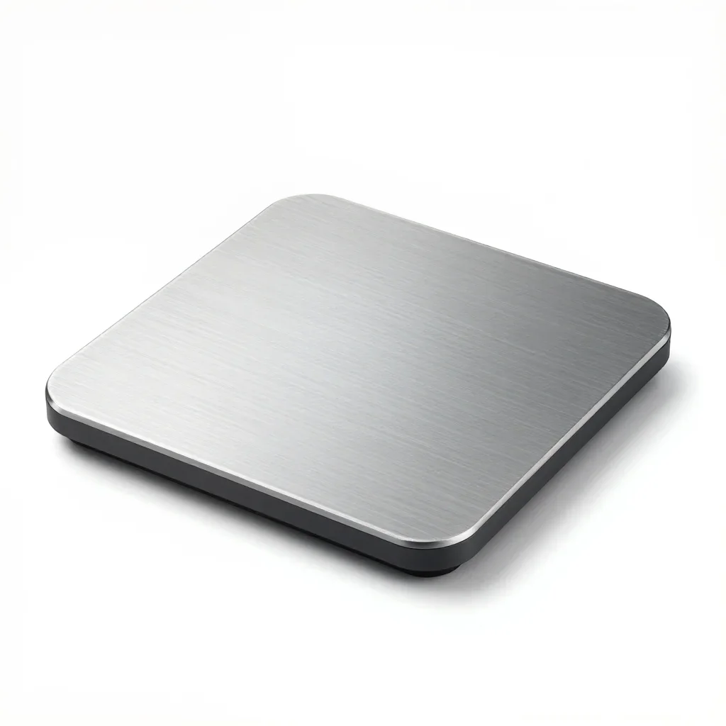 Retro-futuristic digital scale isolated on a white background