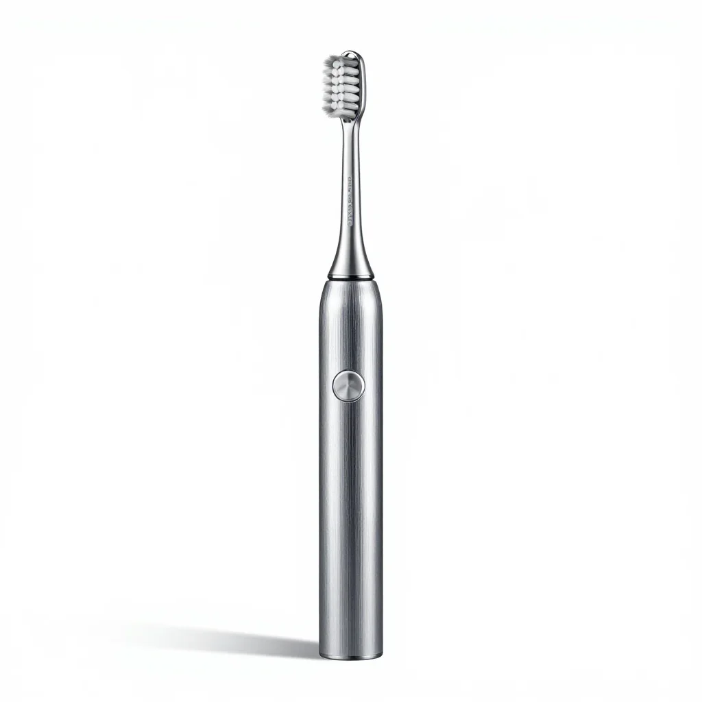 Retro-futuristic electric toothbrush isolated on a white background