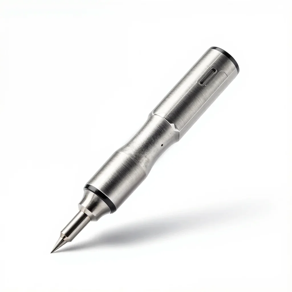 Retro-futuristic soldering iron isolated on a white background