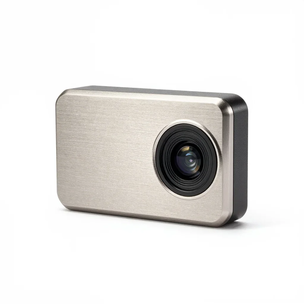 Rugged outdoor camera isolated on a white background
