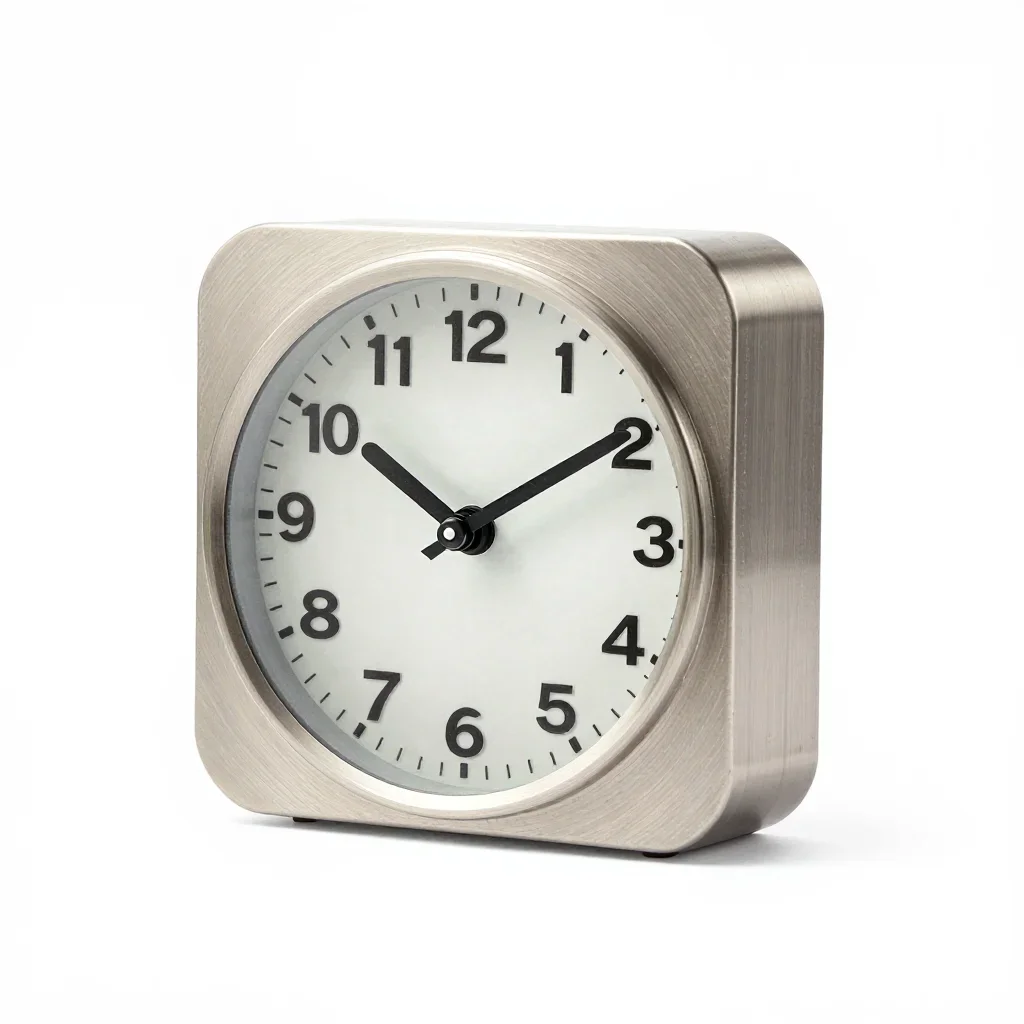Rugged outdoor desk clock isolated on a white background