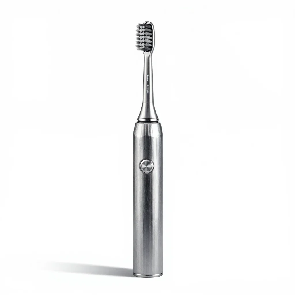 Rugged outdoor electric toothbrush isolated on a white background