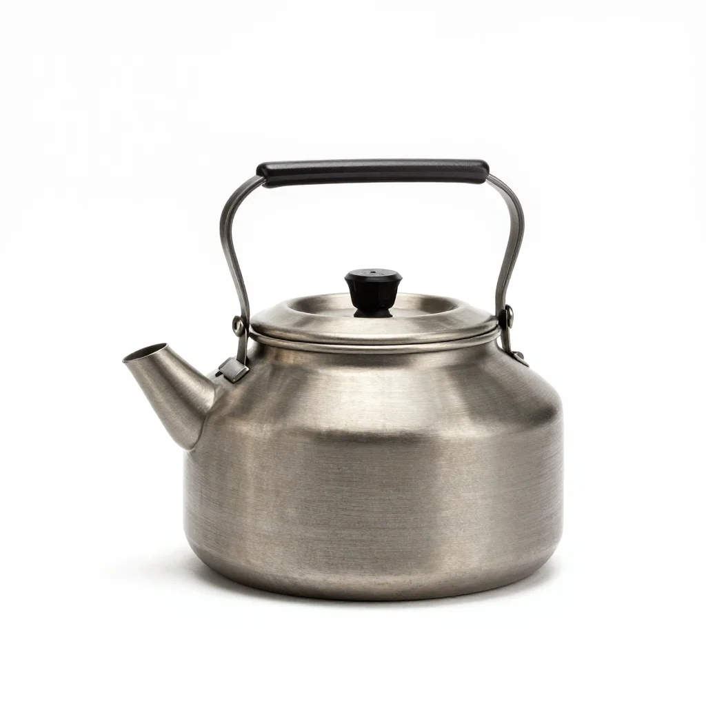 Rugged outdoor kettle isolated on a white background