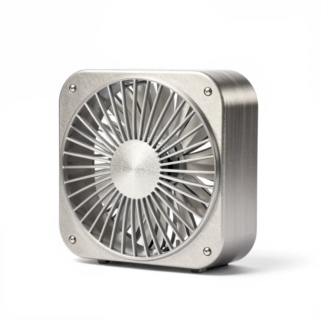 Rugged outdoor portable fan isolated on a white background