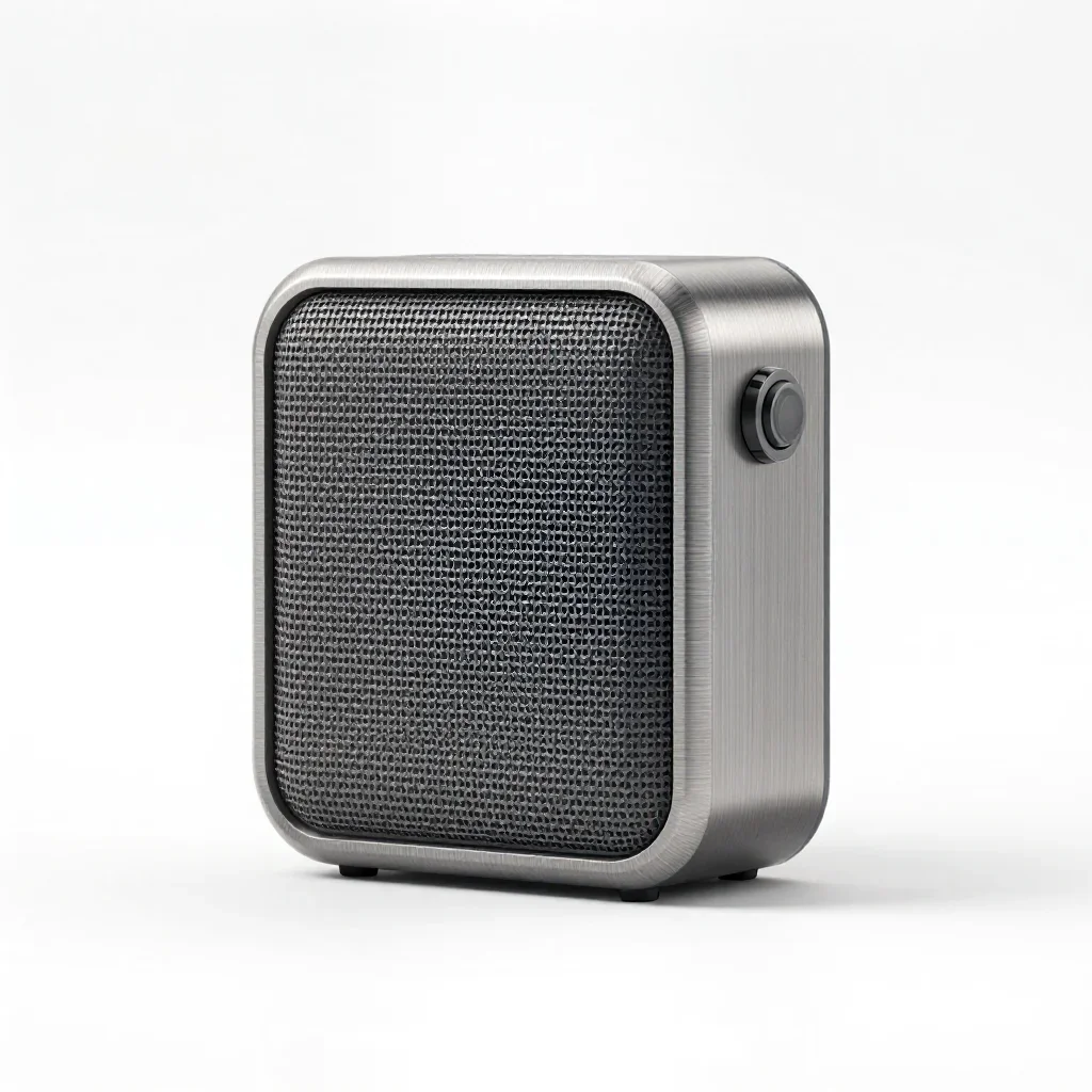 Rugged outdoor wireless speaker isolated on a white background