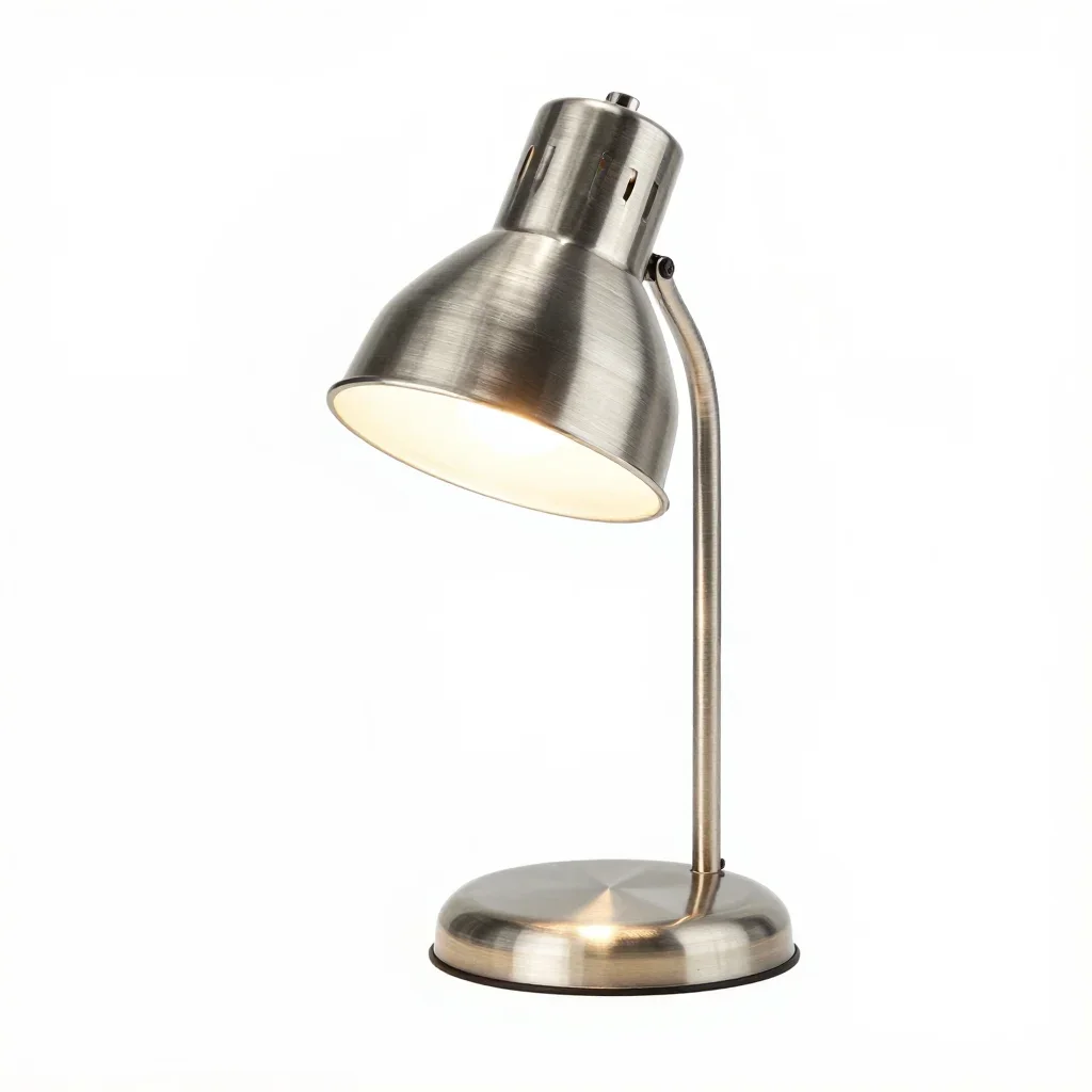Eco recycled-material desk lamp isolated on a white background