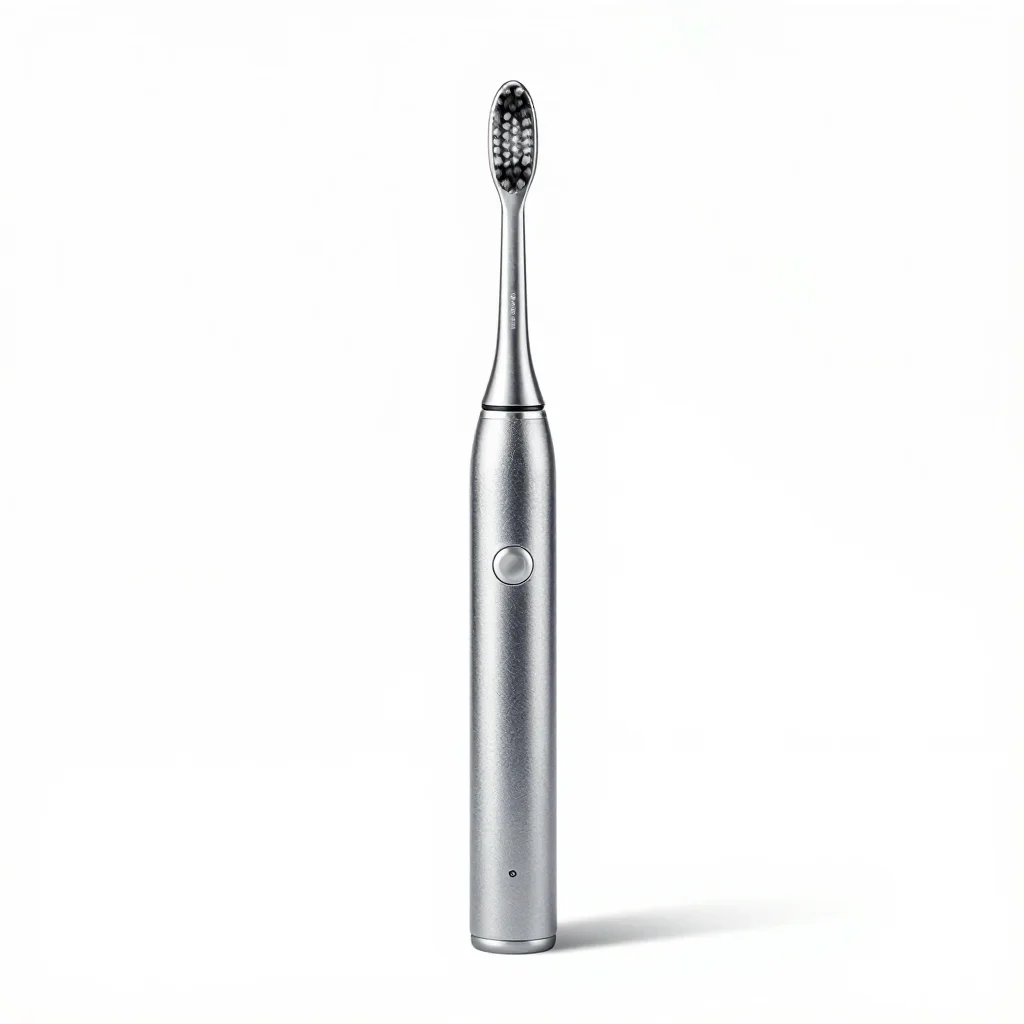 Eco recycled-material electric toothbrush isolated on a white background