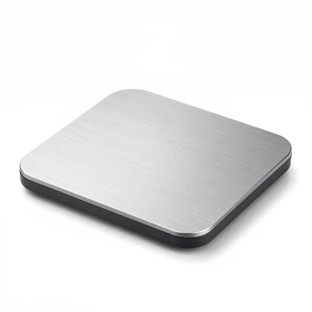 Organic curved digital scale isolated on a white background