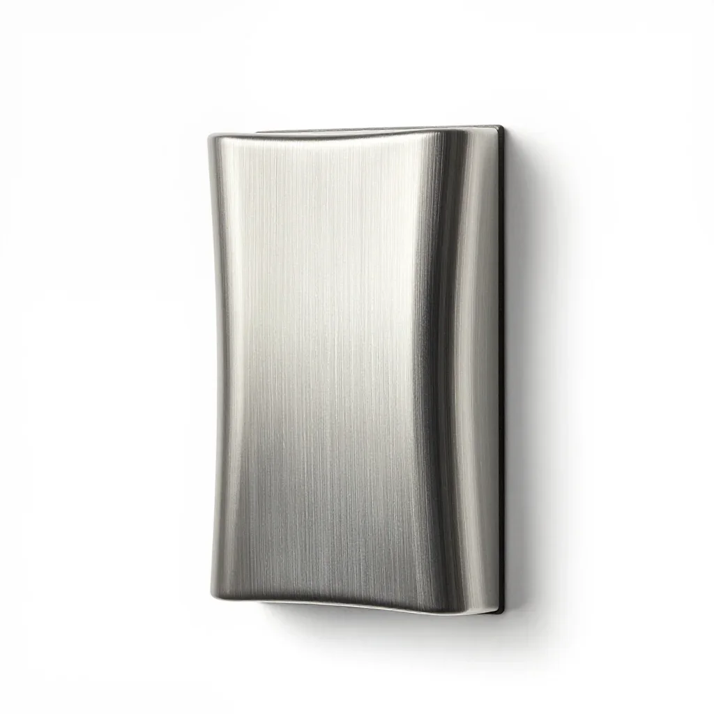 Organic curved doorbell isolated on a white background