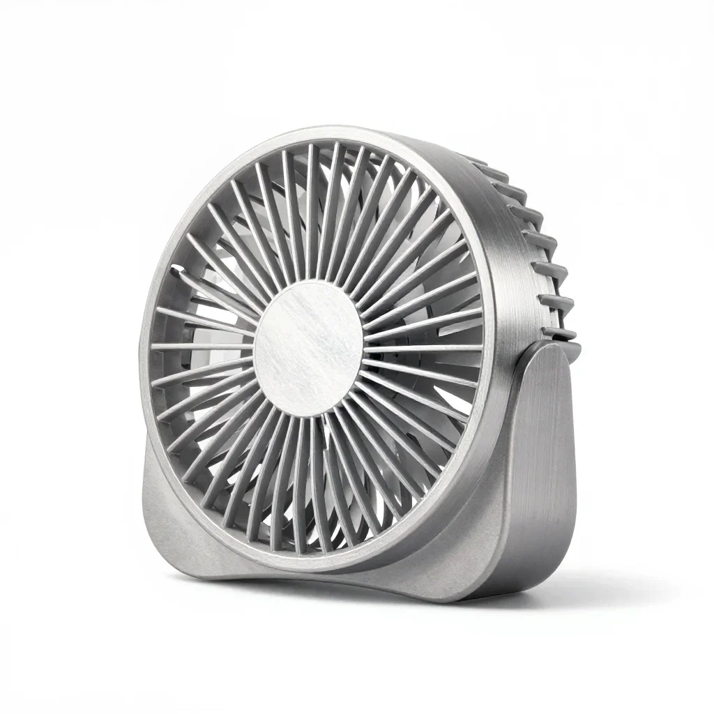 Organic curved portable fan isolated on a white background