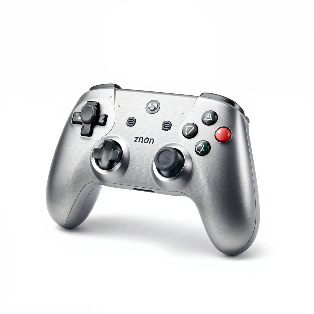 Ultra-slim game controller isolated on a white background