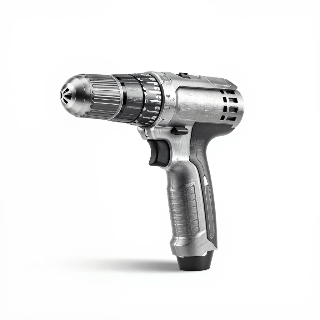 Ultra-slim power drill isolated on a white background