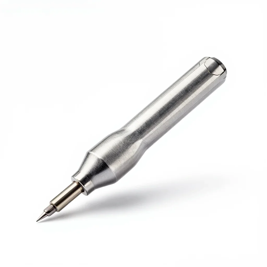 Ultra-slim soldering iron isolated on a white background