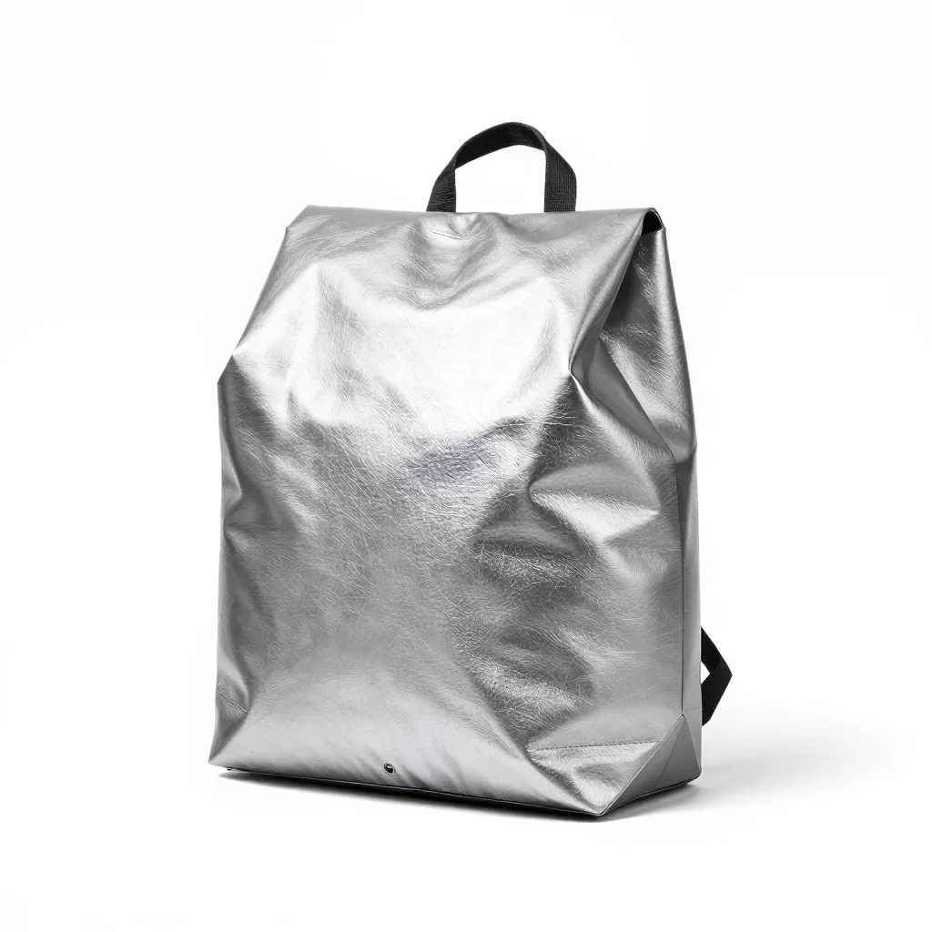 Geometric backpack isolated on a white background