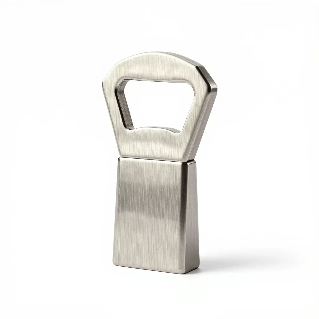 Geometric bottle opener isolated on a white background