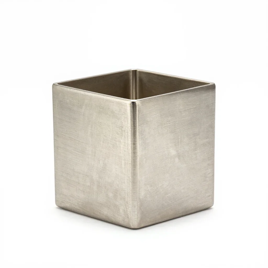 Geometric candle holder isolated on a white background