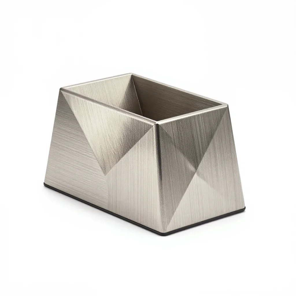 Geometric desk organiser isolated on a white background